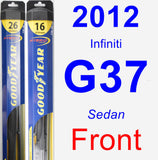 Front Wiper Blade Pack for 2012 Infiniti G37 - Hybrid