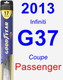 Passenger Wiper Blade for 2013 Infiniti G37 - Hybrid