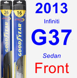 Front Wiper Blade Pack for 2013 Infiniti G37 - Hybrid
