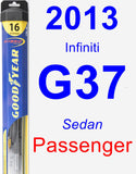 Passenger Wiper Blade for 2013 Infiniti G37 - Hybrid