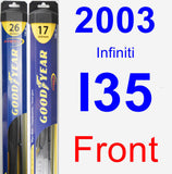 Front Wiper Blade Pack for 2003 Infiniti I35 - Hybrid