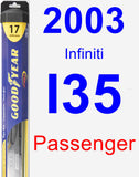 Passenger Wiper Blade for 2003 Infiniti I35 - Hybrid