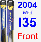 Front Wiper Blade Pack for 2004 Infiniti I35 - Hybrid