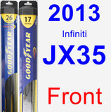 Front Wiper Blade Pack for 2013 Infiniti JX35 - Hybrid