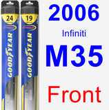 Front Wiper Blade Pack for 2006 Infiniti M35 - Hybrid