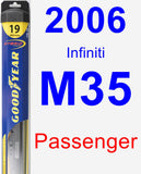 Passenger Wiper Blade for 2006 Infiniti M35 - Hybrid