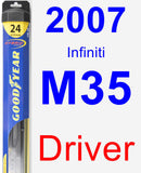 Driver Wiper Blade for 2007 Infiniti M35 - Hybrid