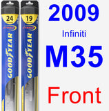 Front Wiper Blade Pack for 2009 Infiniti M35 - Hybrid