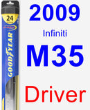 Driver Wiper Blade for 2009 Infiniti M35 - Hybrid