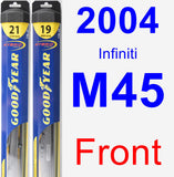 Front Wiper Blade Pack for 2004 Infiniti M45 - Hybrid