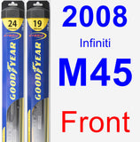 Front Wiper Blade Pack for 2008 Infiniti M45 - Hybrid