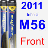 Front Wiper Blade Pack for 2011 Infiniti M56 - Hybrid