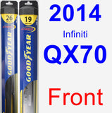 Front Wiper Blade Pack for 2014 Infiniti QX70 - Hybrid