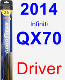 Driver Wiper Blade for 2014 Infiniti QX70 - Hybrid