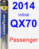 Passenger Wiper Blade for 2014 Infiniti QX70 - Hybrid