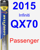 Passenger Wiper Blade for 2015 Infiniti QX70 - Hybrid