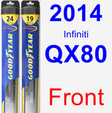 Front Wiper Blade Pack for 2014 Infiniti QX80 - Hybrid