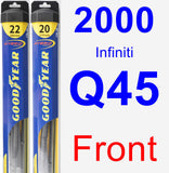 Front Wiper Blade Pack for 2000 Infiniti Q45 - Hybrid