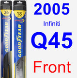 Front Wiper Blade Pack for 2005 Infiniti Q45 - Hybrid