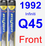 Front Wiper Blade Pack for 1992 Infiniti Q45 - Hybrid