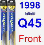 Front Wiper Blade Pack for 1998 Infiniti Q45 - Hybrid