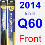Front Wiper Blade Pack for 2014 Infiniti Q60 - Hybrid