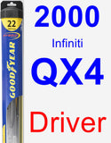 Driver Wiper Blade for 2000 Infiniti QX4 - Hybrid