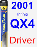 Driver Wiper Blade for 2001 Infiniti QX4 - Hybrid