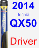 Driver Wiper Blade for 2014 Infiniti QX50 - Hybrid