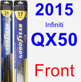 Front Wiper Blade Pack for 2015 Infiniti QX50 - Hybrid