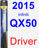 Driver Wiper Blade for 2015 Infiniti QX50 - Hybrid