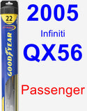 Passenger Wiper Blade for 2005 Infiniti QX56 - Hybrid