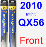 Front Wiper Blade Pack for 2010 Infiniti QX56 - Hybrid