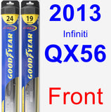 Front Wiper Blade Pack for 2013 Infiniti QX56 - Hybrid