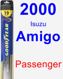 Passenger Wiper Blade for 2000 Isuzu Amigo - Hybrid