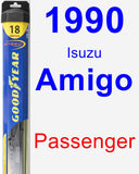 Passenger Wiper Blade for 1990 Isuzu Amigo - Hybrid