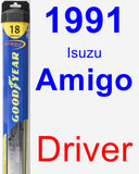 Driver Wiper Blade for 1991 Isuzu Amigo - Hybrid