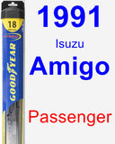 Passenger Wiper Blade for 1991 Isuzu Amigo - Hybrid