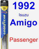 Passenger Wiper Blade for 1992 Isuzu Amigo - Hybrid