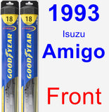 Front Wiper Blade Pack for 1993 Isuzu Amigo - Hybrid