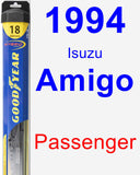 Passenger Wiper Blade for 1994 Isuzu Amigo - Hybrid