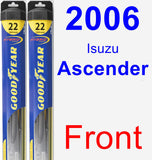 Front Wiper Blade Pack for 2006 Isuzu Ascender - Hybrid