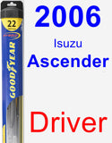 Driver Wiper Blade for 2006 Isuzu Ascender - Hybrid