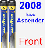 Front Wiper Blade Pack for 2008 Isuzu Ascender - Hybrid