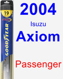 Passenger Wiper Blade for 2004 Isuzu Axiom - Hybrid