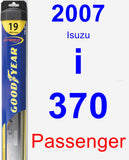 Passenger Wiper Blade for 2007 Isuzu i-370 - Hybrid