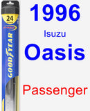 Passenger Wiper Blade for 1996 Isuzu Oasis - Hybrid