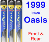 Front & Rear Wiper Blade Pack for 1999 Isuzu Oasis - Hybrid