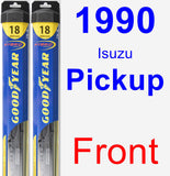 Front Wiper Blade Pack for 1990 Isuzu Pickup - Hybrid