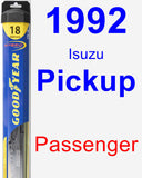 Passenger Wiper Blade for 1992 Isuzu Pickup - Hybrid